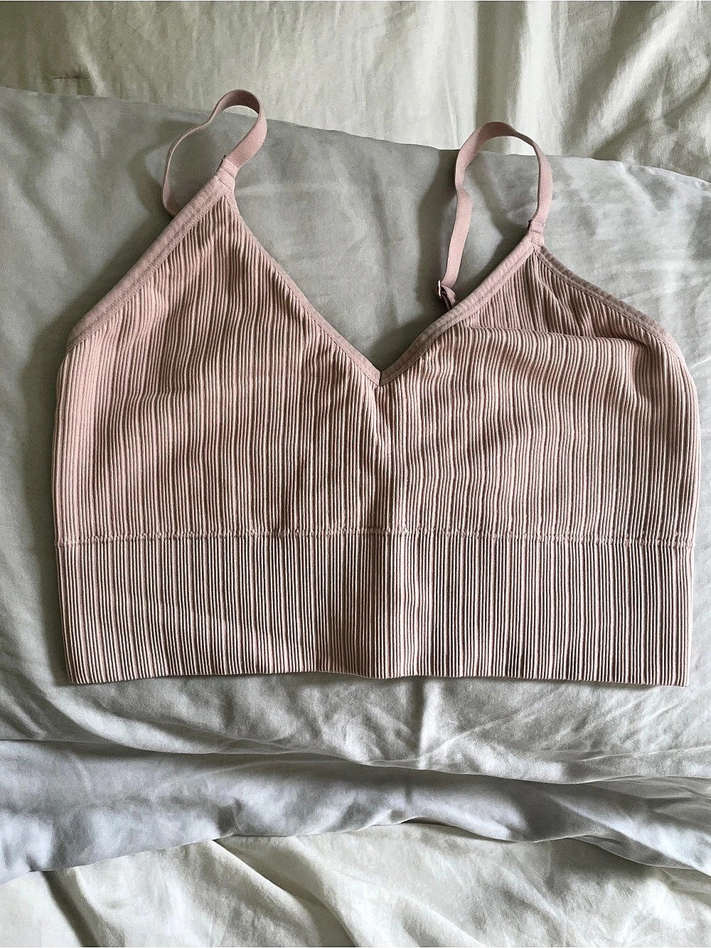 Auden Seamless Bralmi Ribbed Pink bralette Large